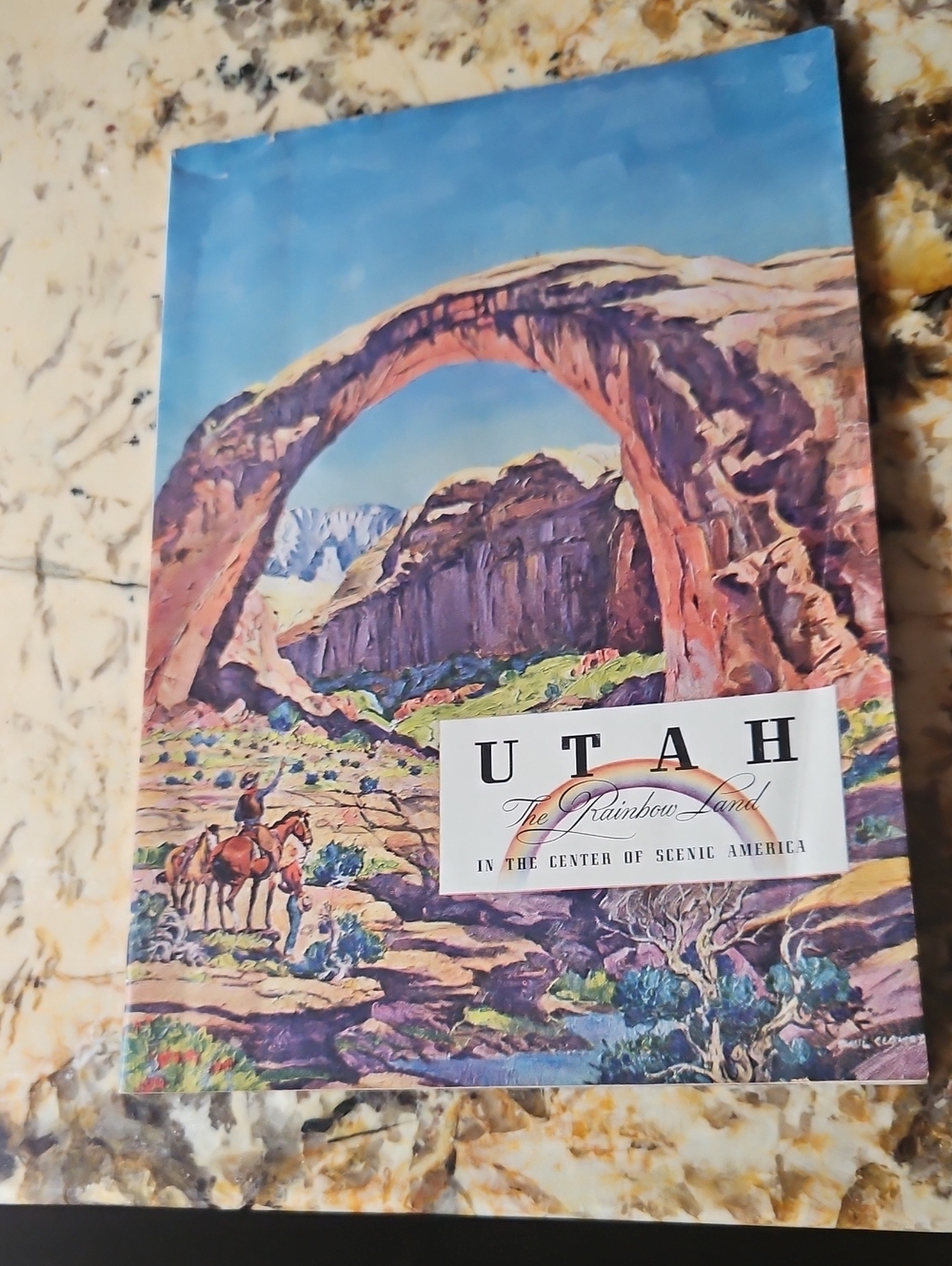Vintage 1942  Utah Beautiful Travel Guide. The Rainbow Land Center Of Scenic Am.